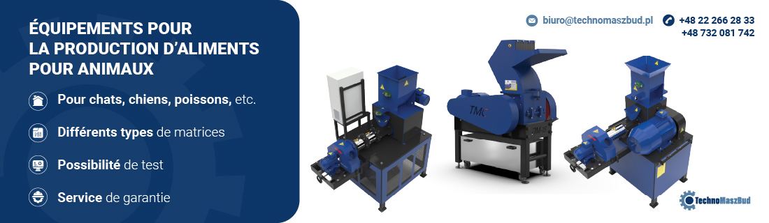 Équipements pour la production d’aliments pour animaux
