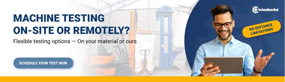 Machine testing on site or remotely
