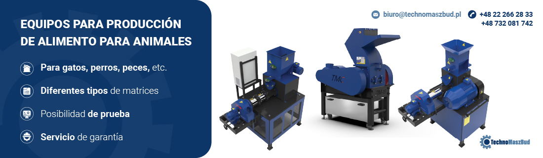 Equipos para la producción de alimento para mascotas