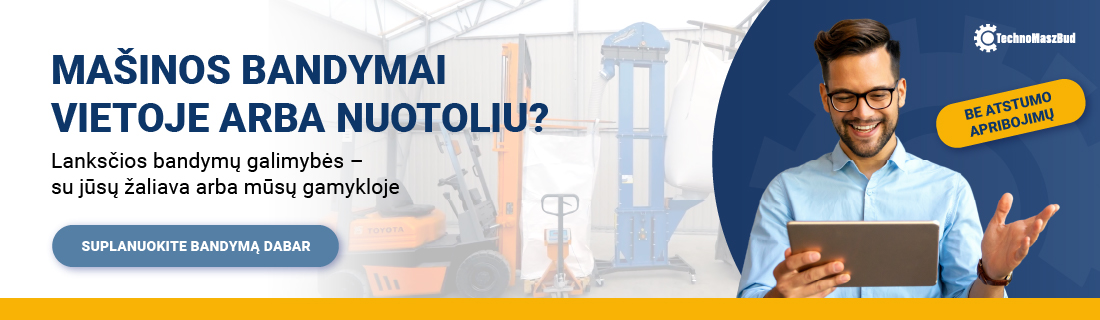 Mašinos testavimas vietoje arba nuotoliniu būdu