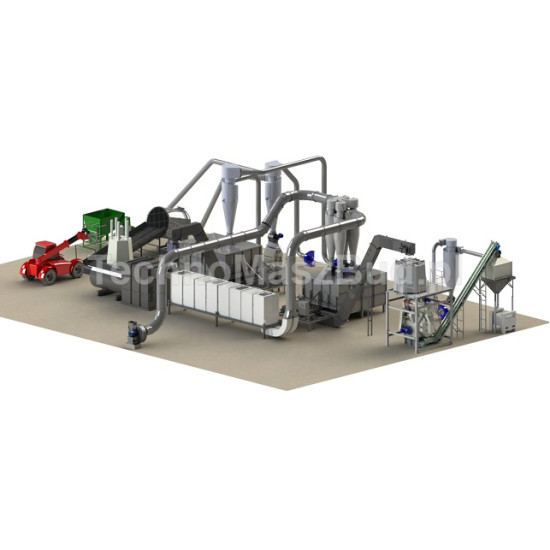 Línea completa de producción de pellets KFP-1500