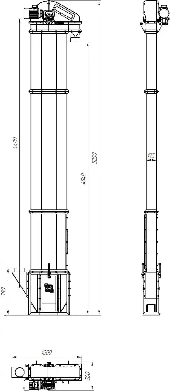 Przenośnik kubełkowy PK-450 1,5 kW | 400 V