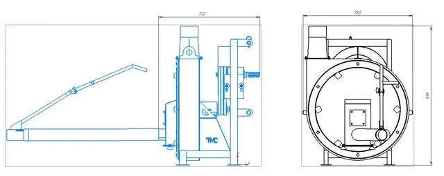 Technical drawing KRAFT-1000 -WOM