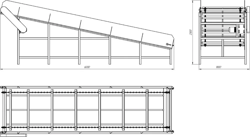 Redler scraper conveyor